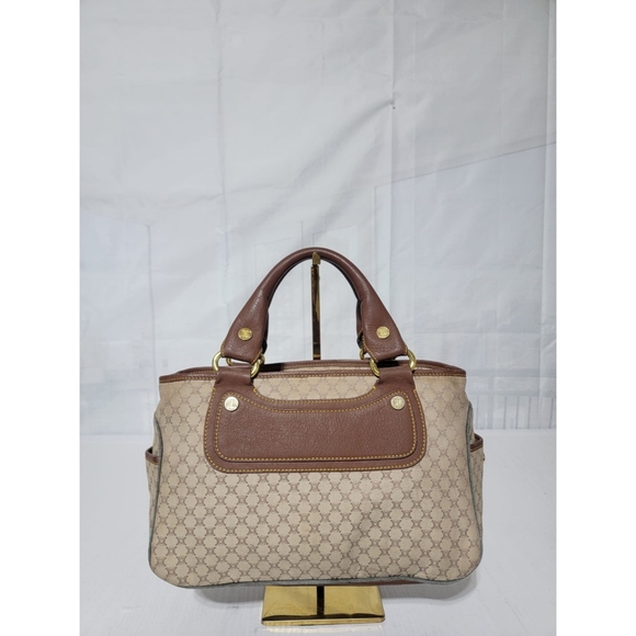 Celine Macadam Canvas and Leather Boogie Tote Bag Beige/Brown - Picture 2 of 12